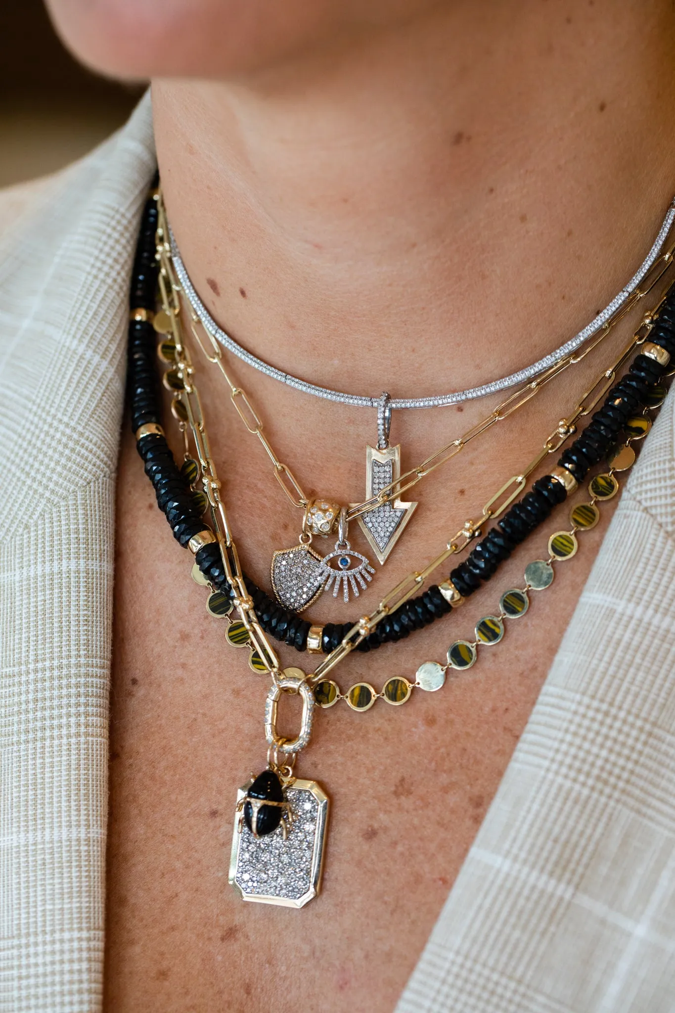 6mm Heishi Black Onyx Rondelle Necklace