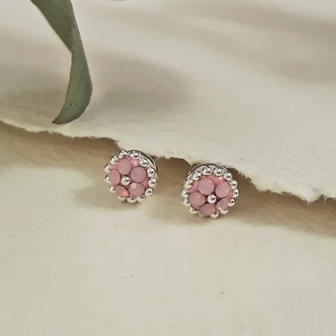 Allegra Tiny Rose Quartz Stud Earrings