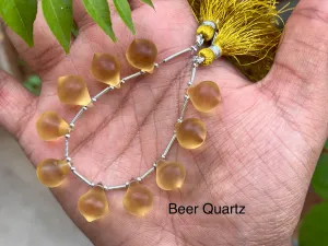 Beer Quartz Slanted Drops Frosted
