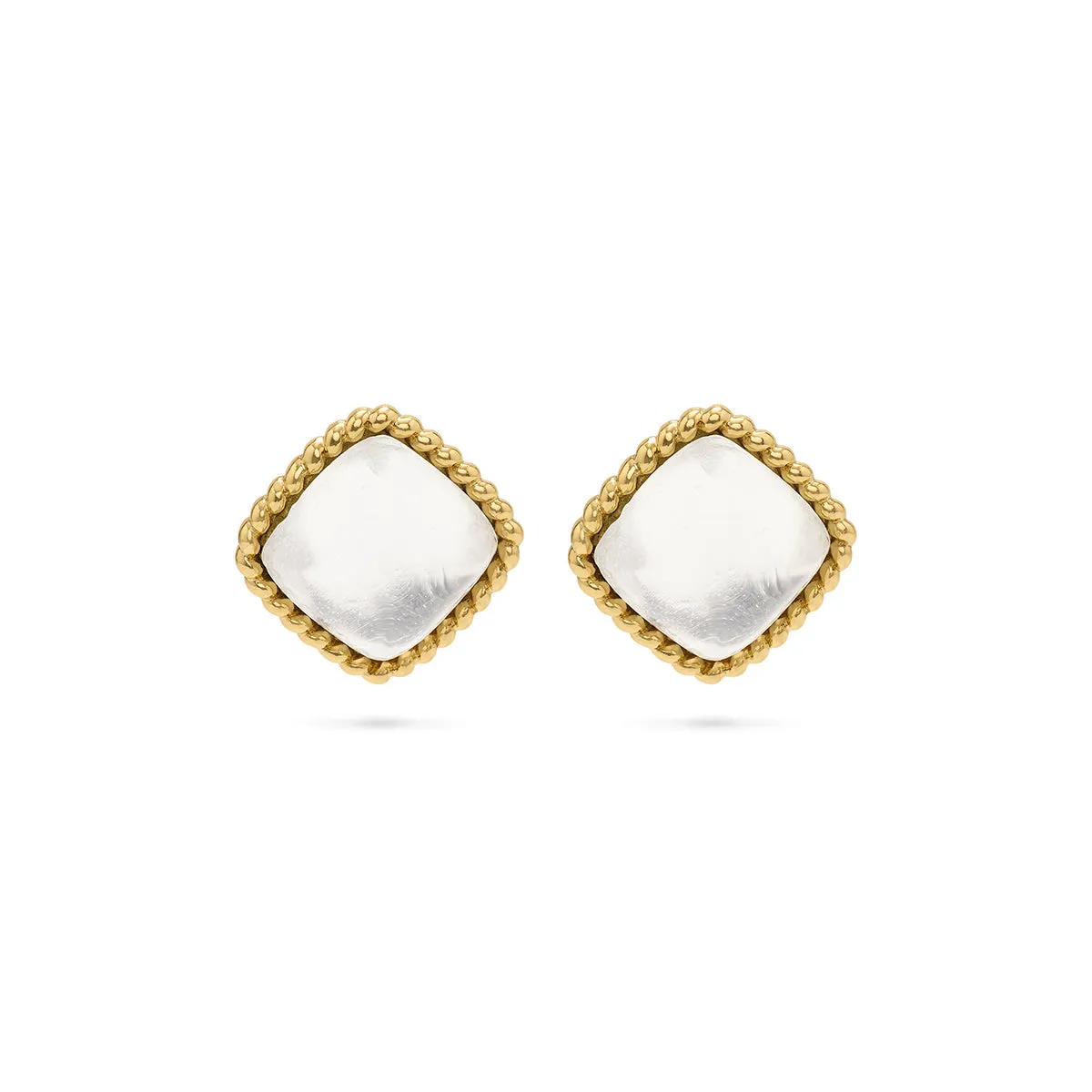 Blandine Stud Earring - Clear Quartz