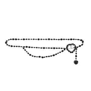Chanel Black Onyx Heart  Necklace Belt