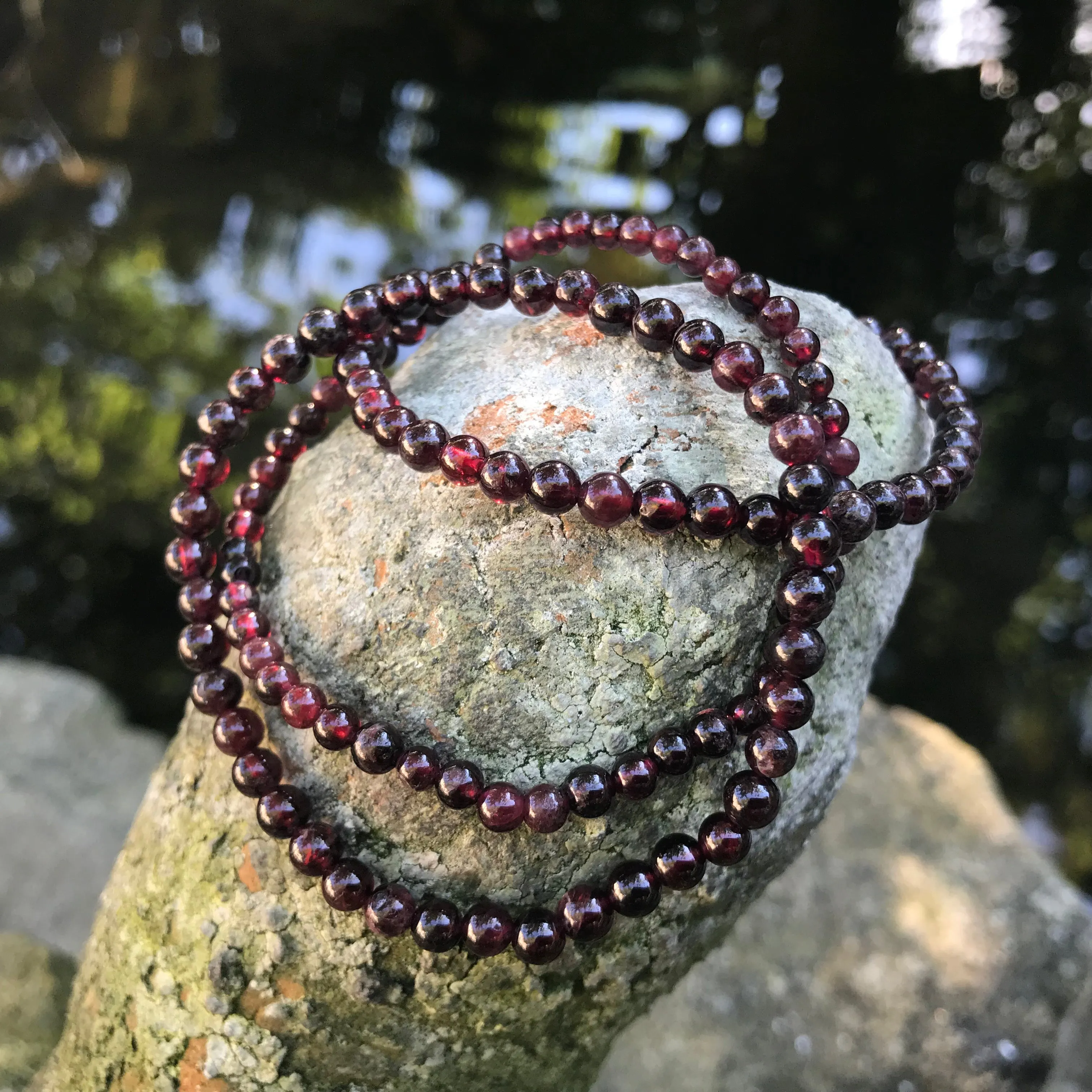 Energy Flow and Passion Bracelet: Garnet