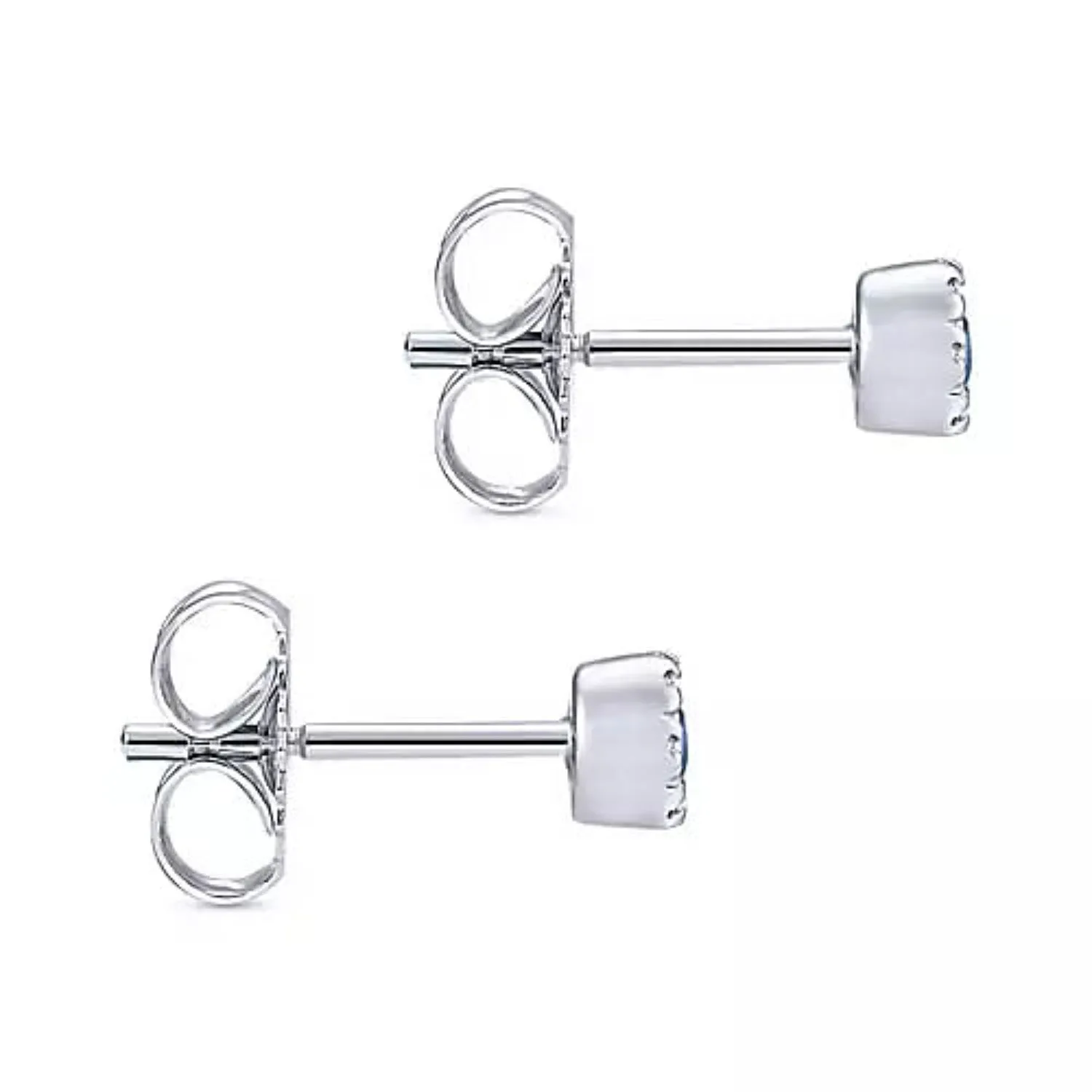 Gabriel & Co. Small Sapphire & Diamond Stud Earrings