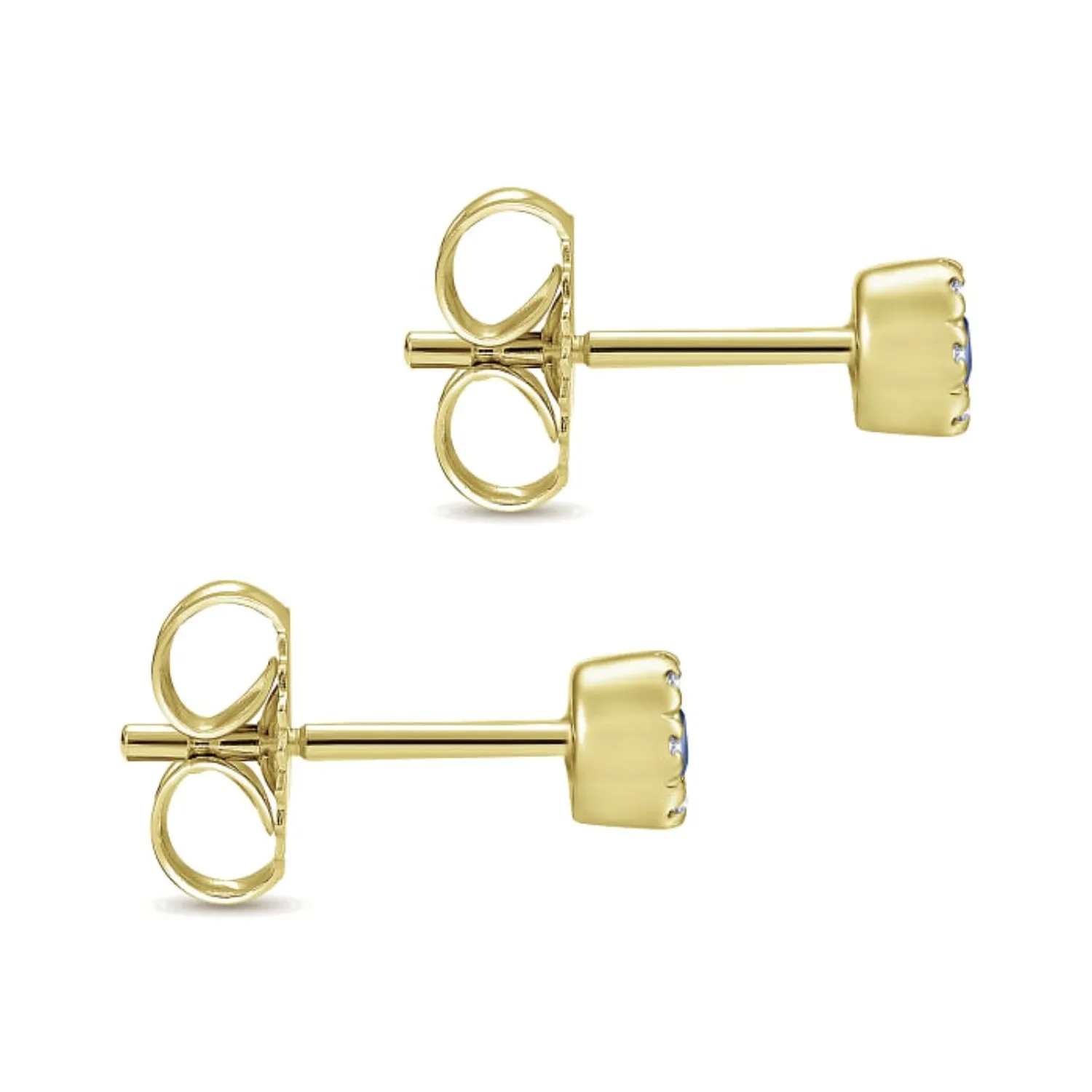 Gabriel & Co. Small Sapphire & Diamond Stud Earrings
