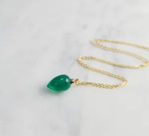 Green Onyx Pendant Necklace