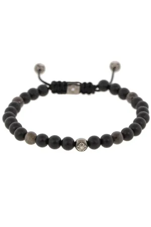 Grey Sapphire and Onyx Bead Bracelet
