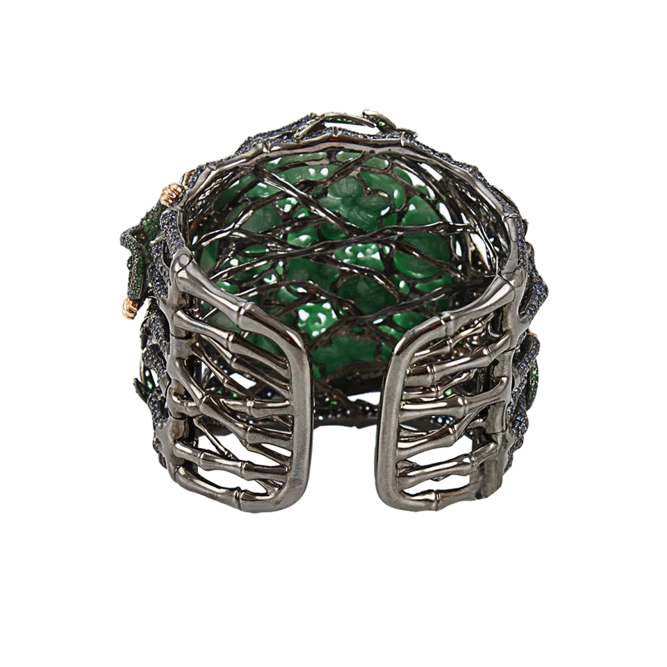 Jade Flying Monkey Cuff Bracelet