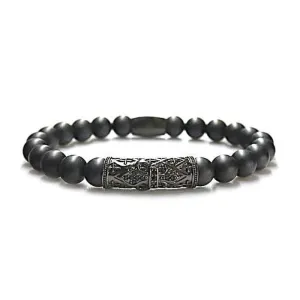 Macrame Black Onyx Beaded Bracelets