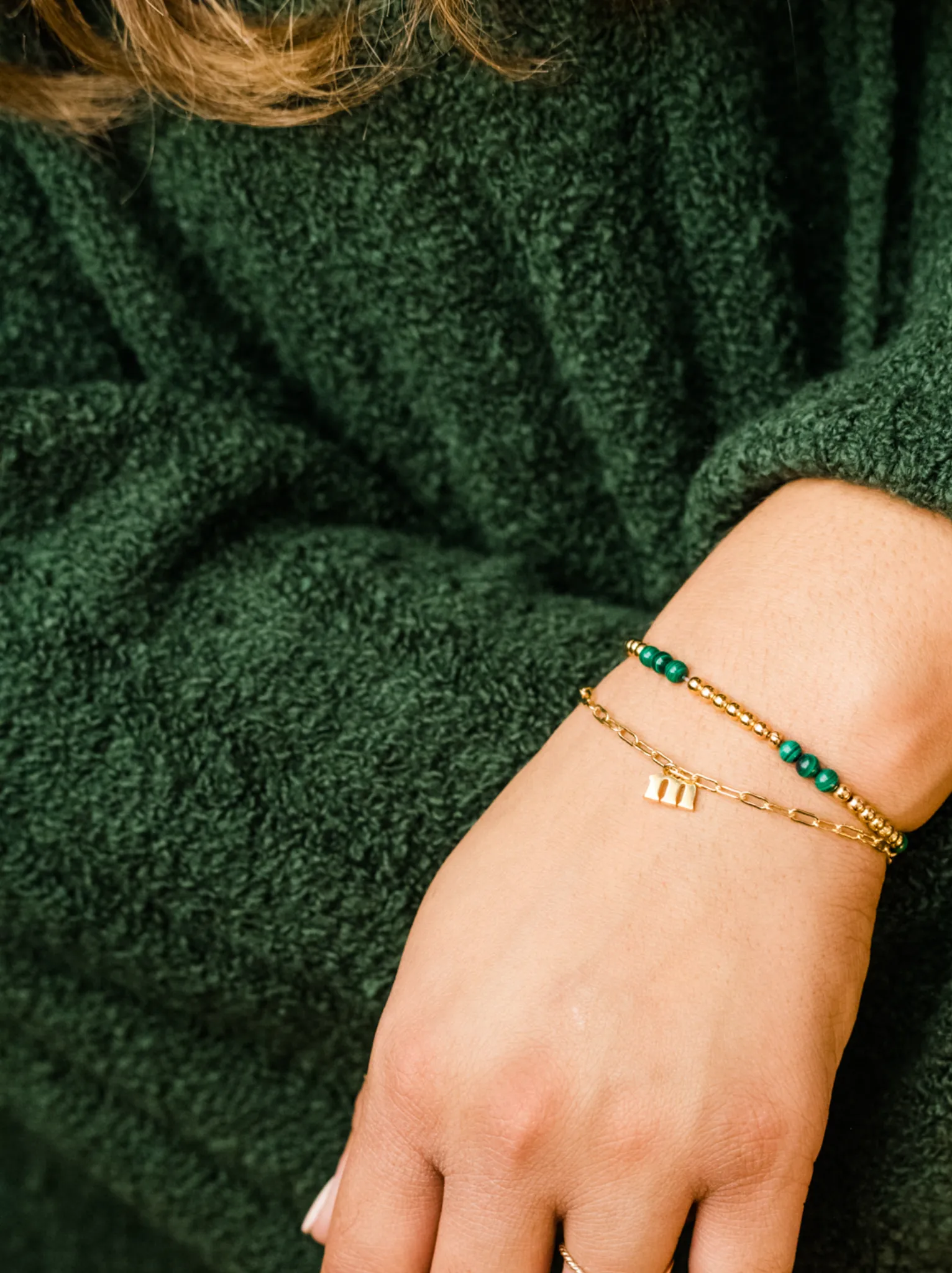 Malachite Beaded Bracelet