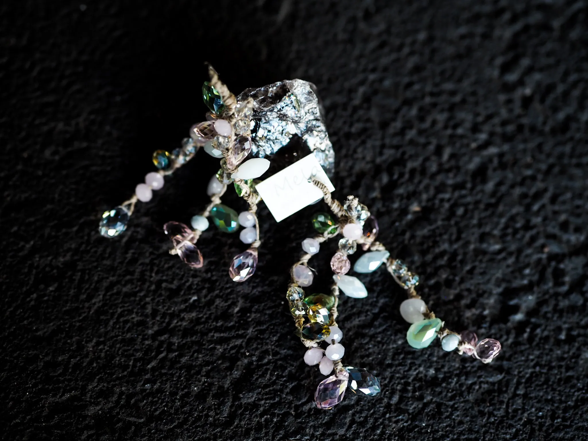 Mela earrings - multi crystals cluster