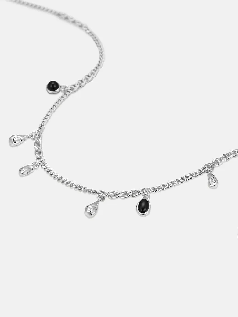 Mini Gemstone Silver Necklace