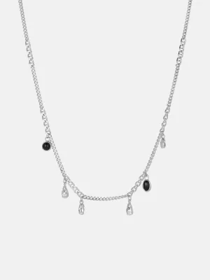 Mini Gemstone Silver Necklace
