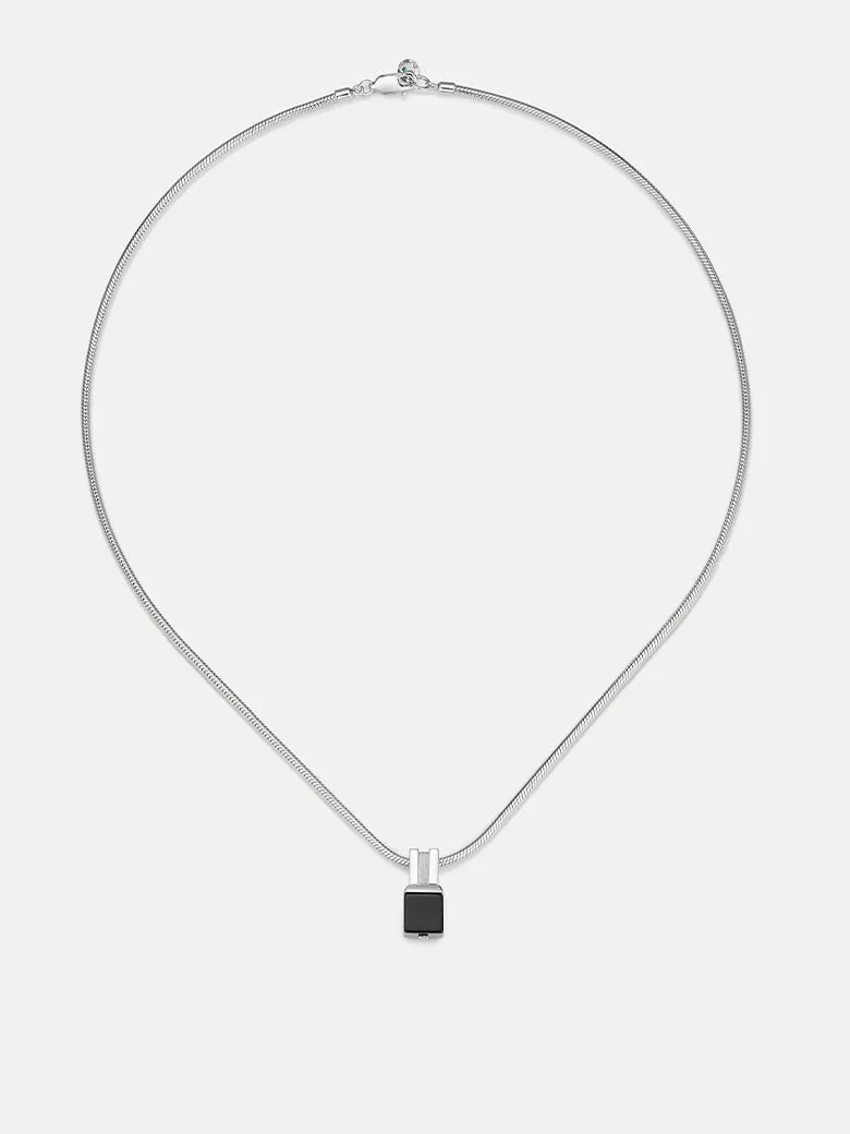 OBY Black Onyx Sanke Charm Necklace