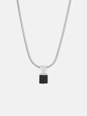 OBY Black Onyx Sanke Charm Necklace
