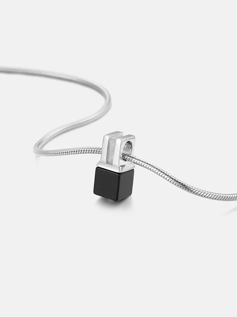 OBY Black Onyx Sanke Charm Necklace