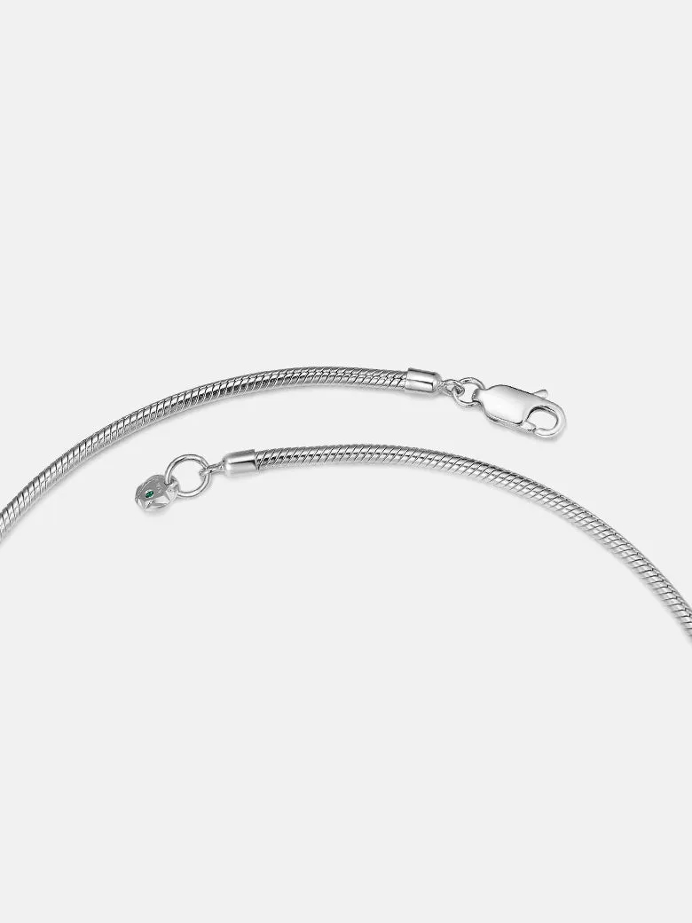 OBY Black Onyx Sanke Charm Necklace