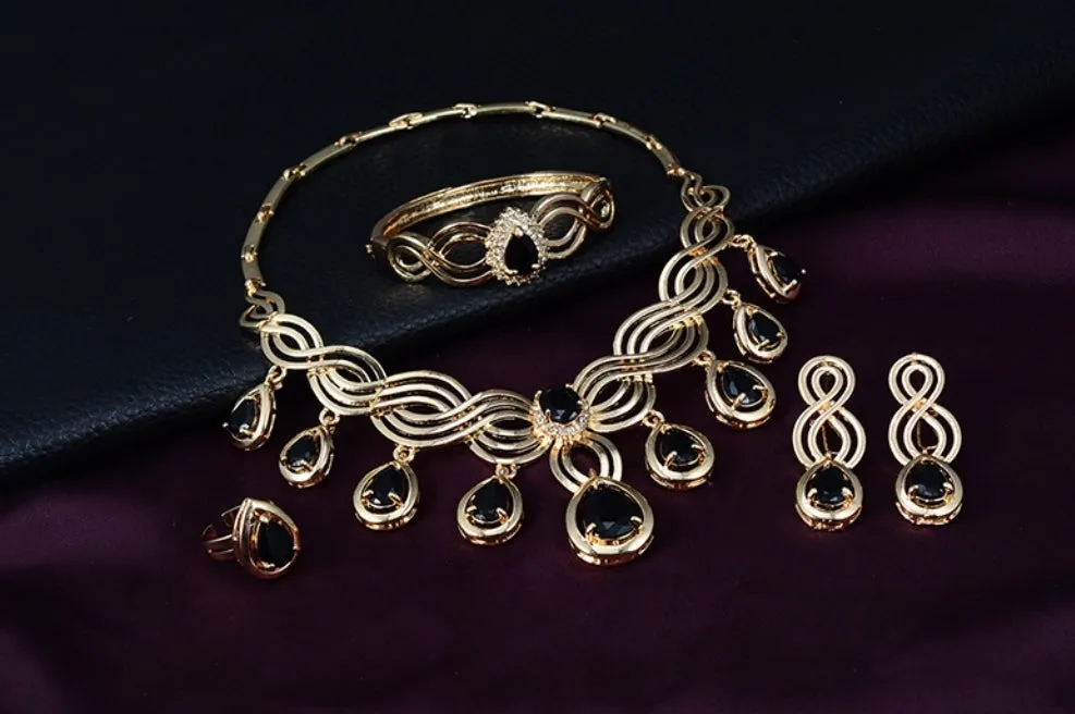 Onyx Drop Jewelry Set