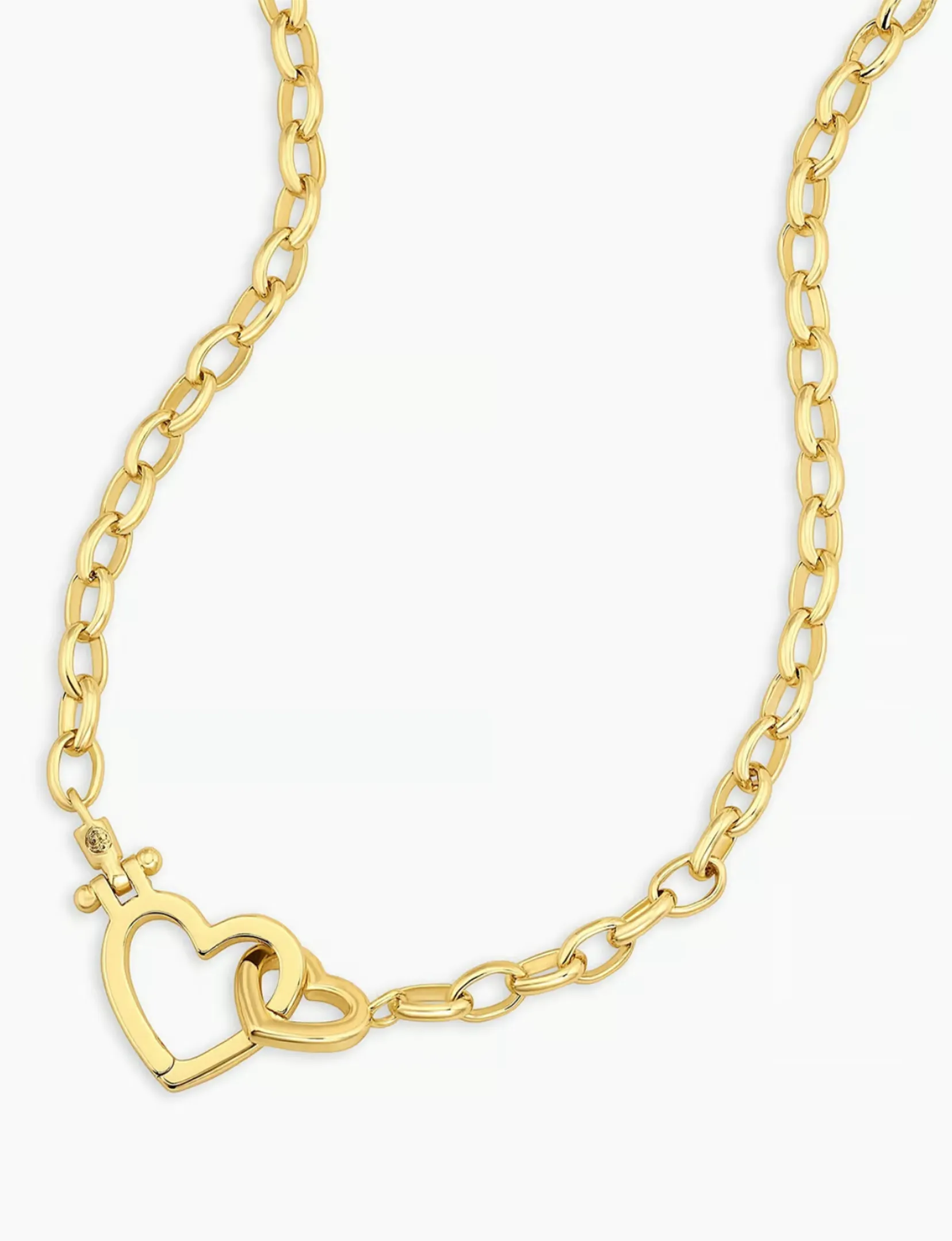 Parker Heart Necklace, Gold