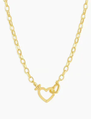 Parker Heart Necklace, Gold