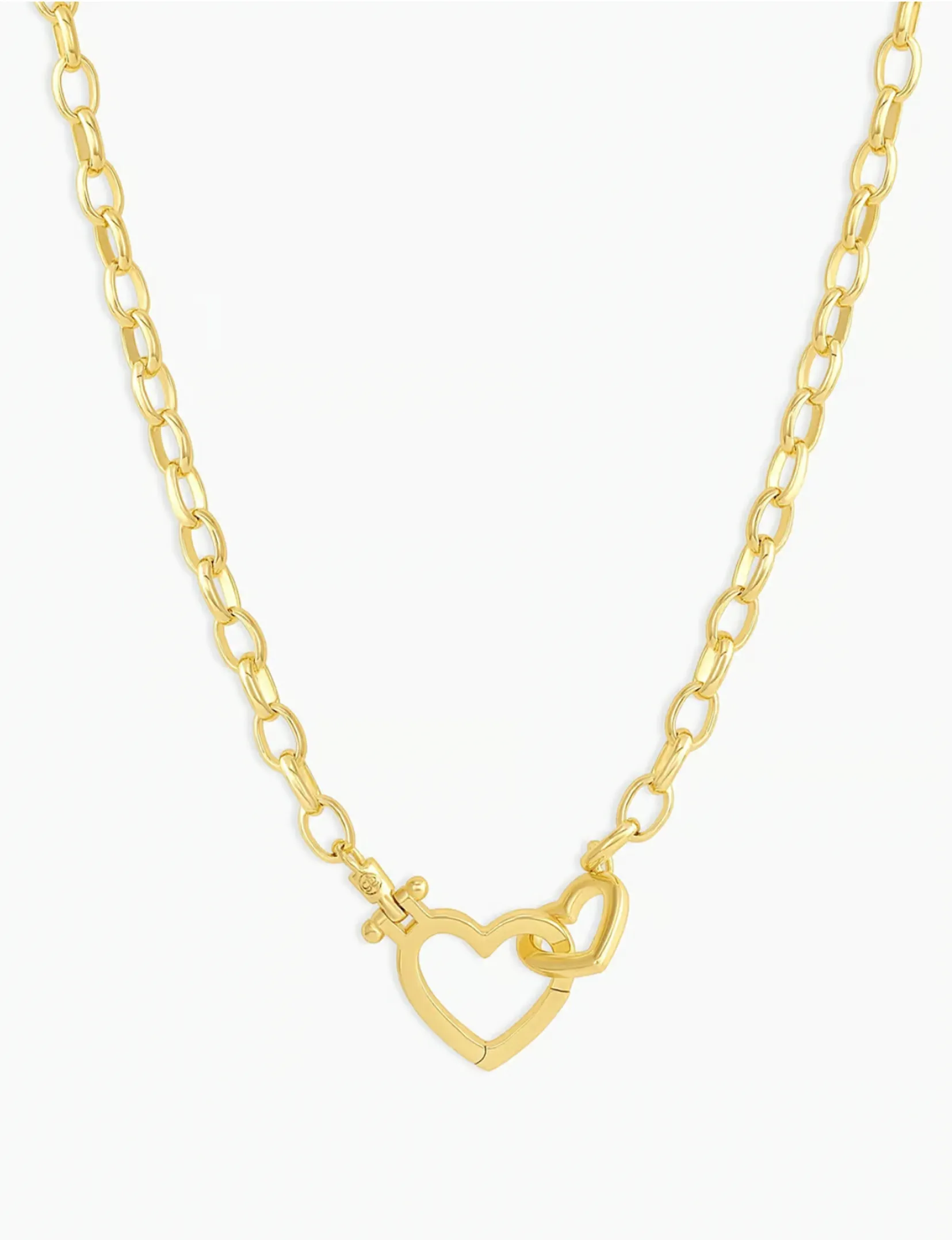 Parker Heart Necklace, Gold