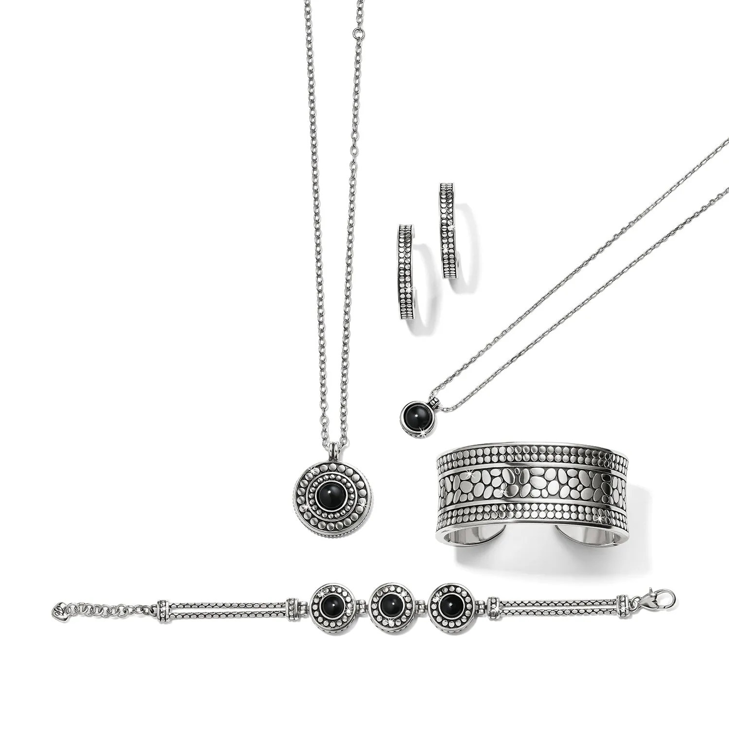 Pebble Dot Onyx Short Necklace - JM7299