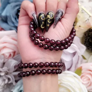 Purple Star Garnet Bracelet (AAA Grade) for Grounding, Health and Strength
