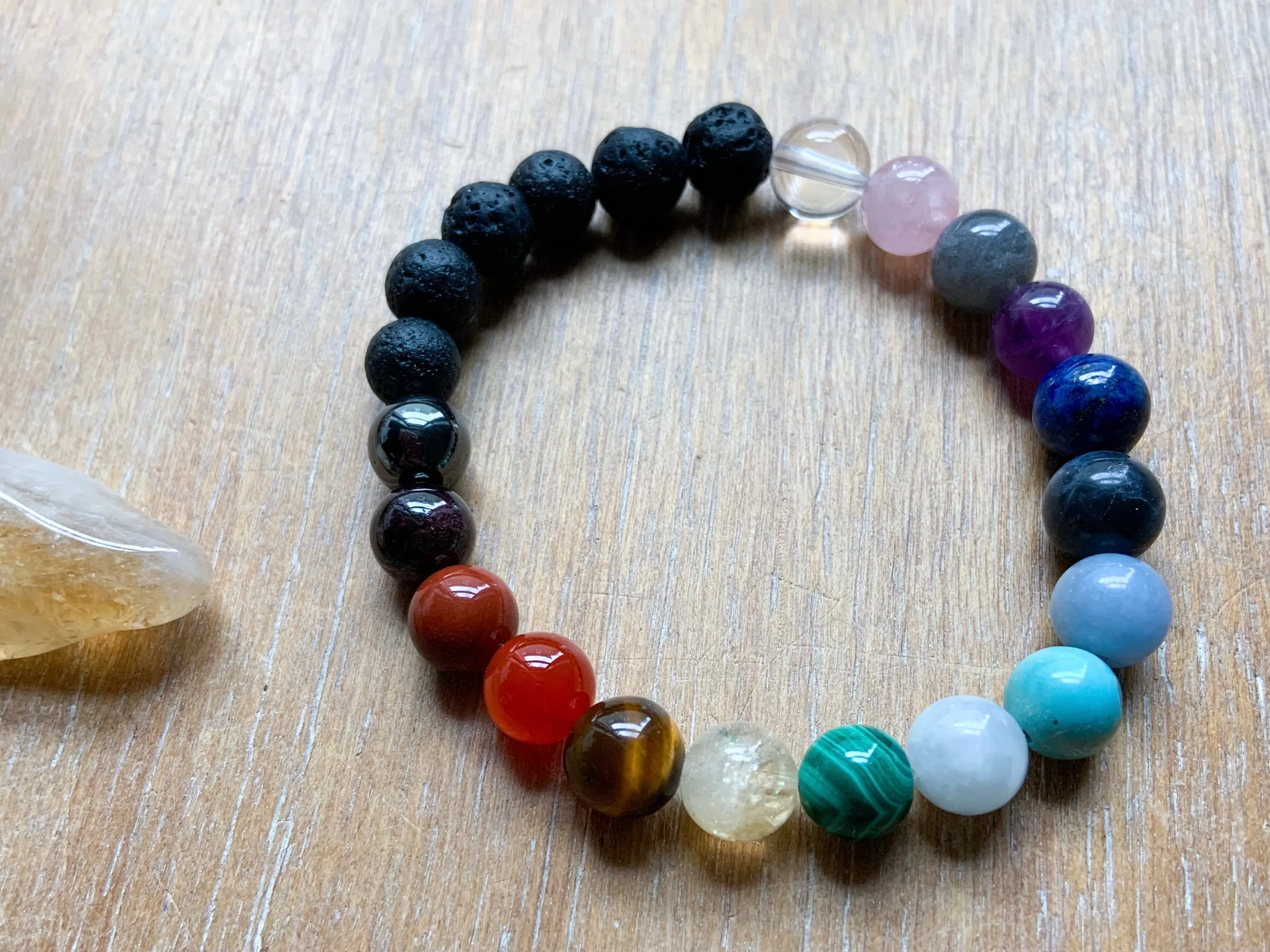 Rising Chakra Mala Boho Crystal Bracelet || Reiki Infused
