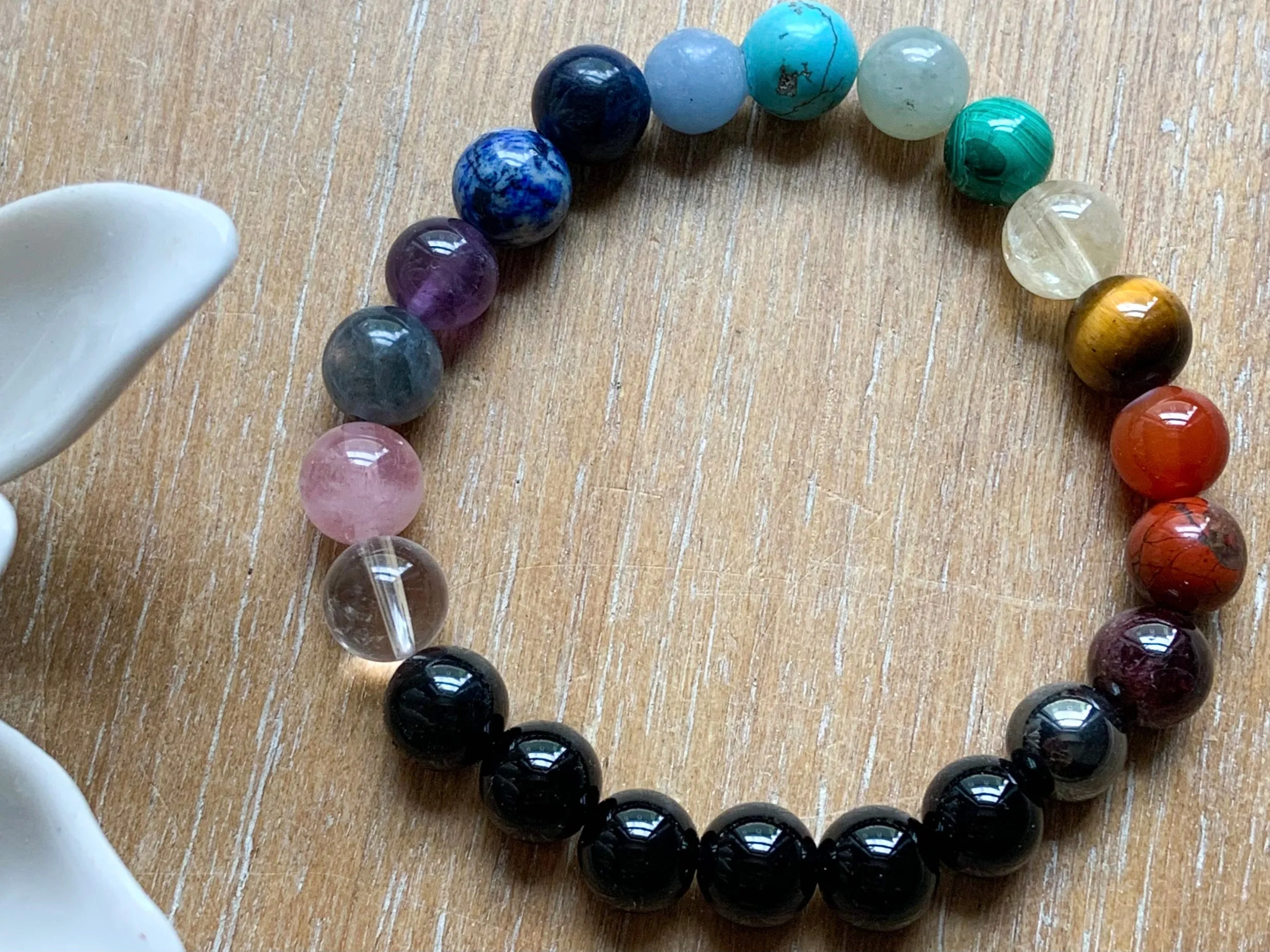 Rising Chakra Mala Boho Crystal Bracelet || Reiki Infused