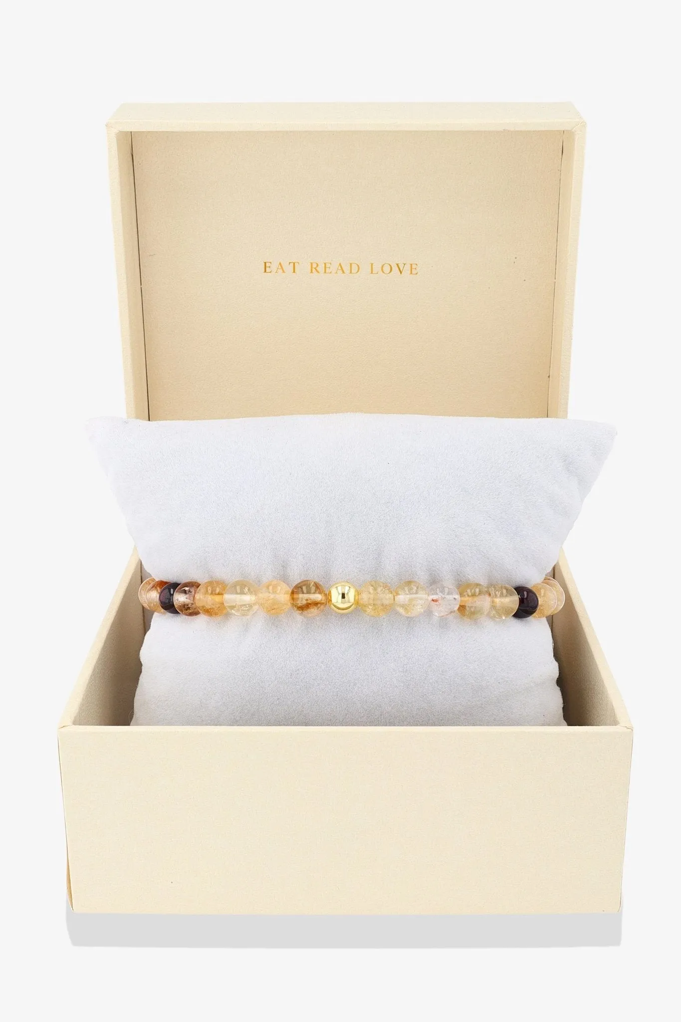 Scorpio Citrine and Garnet Crystal Bracelet with REAL Gold