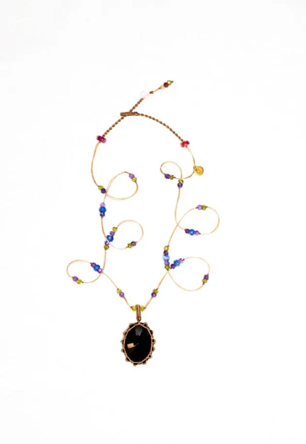 Short Tibetan Necklace - Black Onyx