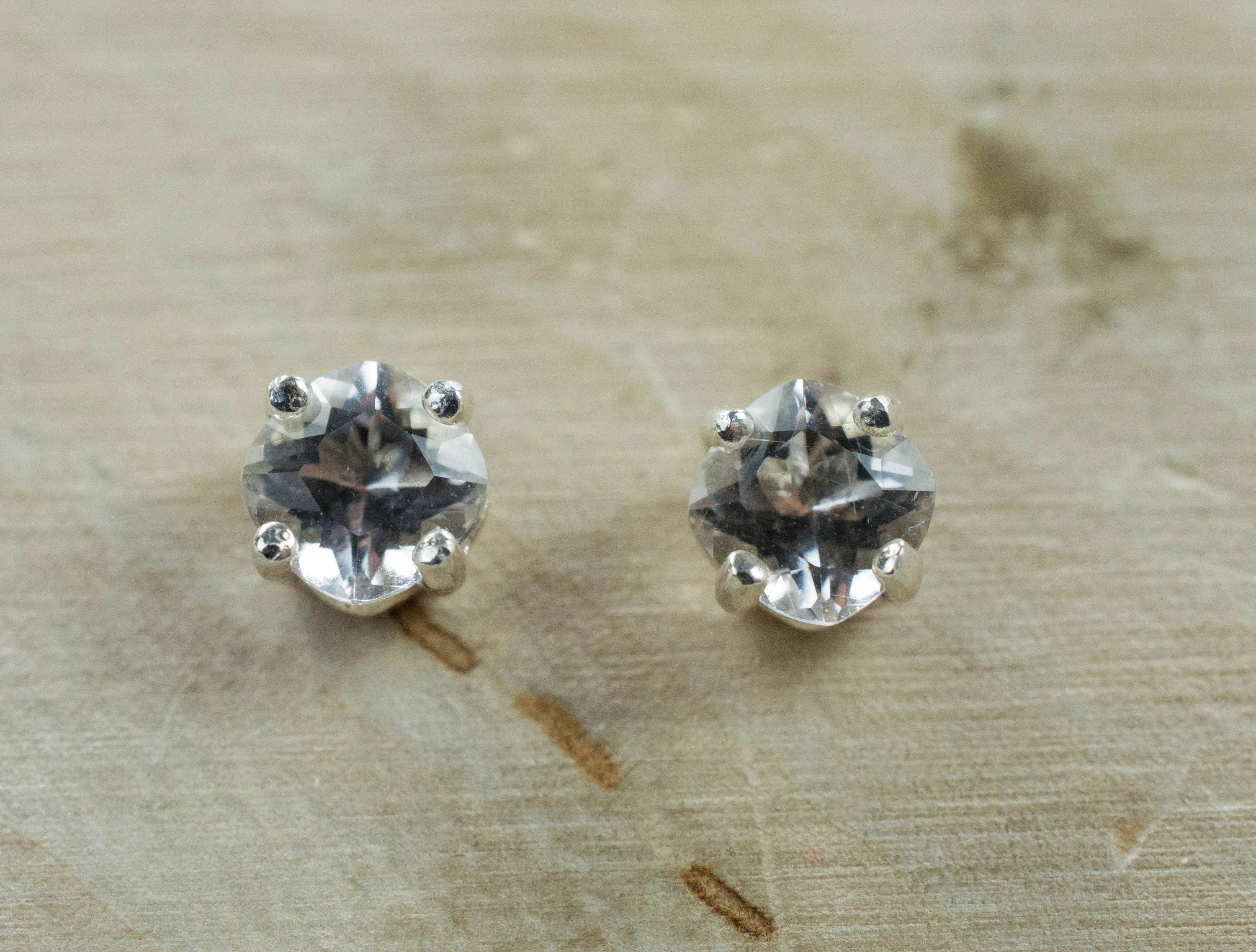 Tanzanian Quartz Earrings, Natural Untreated Mondo Quartz; 0.955