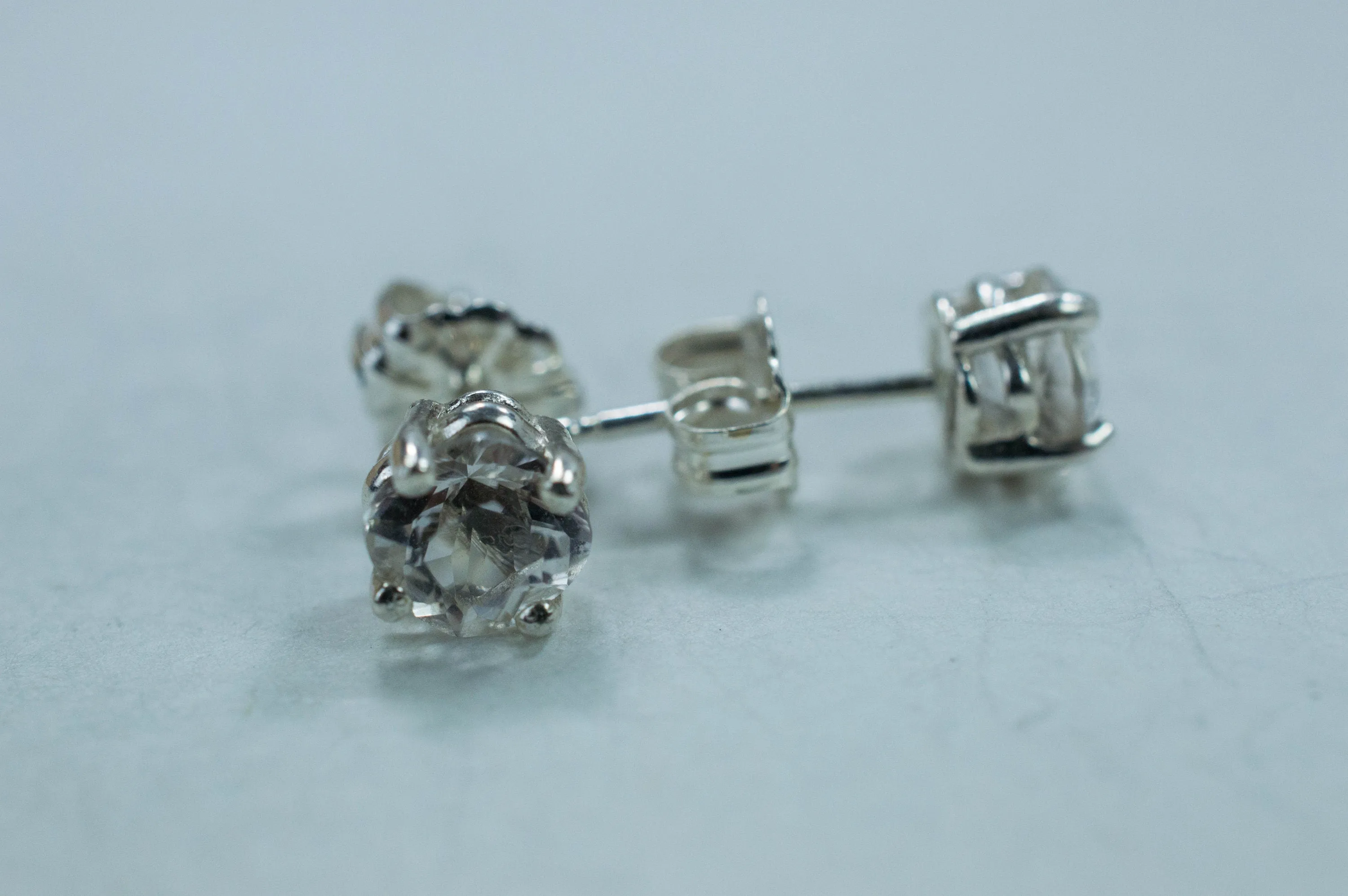 Tanzanian Quartz Earrings, Natural Untreated Mondo Quartz; 0.955