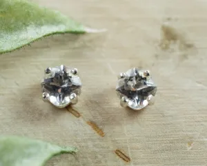 Tanzanian Quartz Earrings, Natural Untreated Mondo Quartz; 0.955