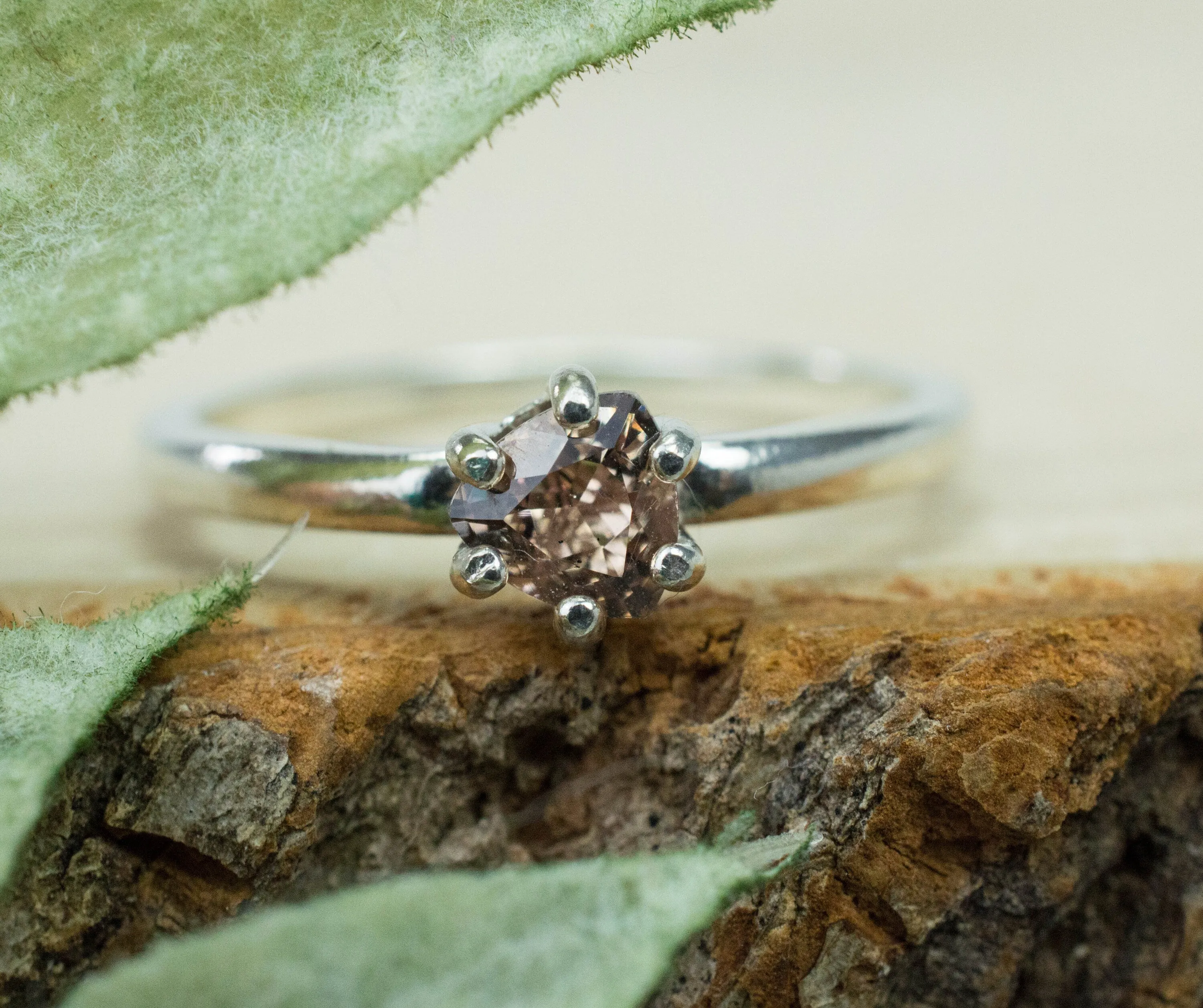 Tunduru Garnet Ring; Genuine Untreated Tanzania Garnet; 0.470cts