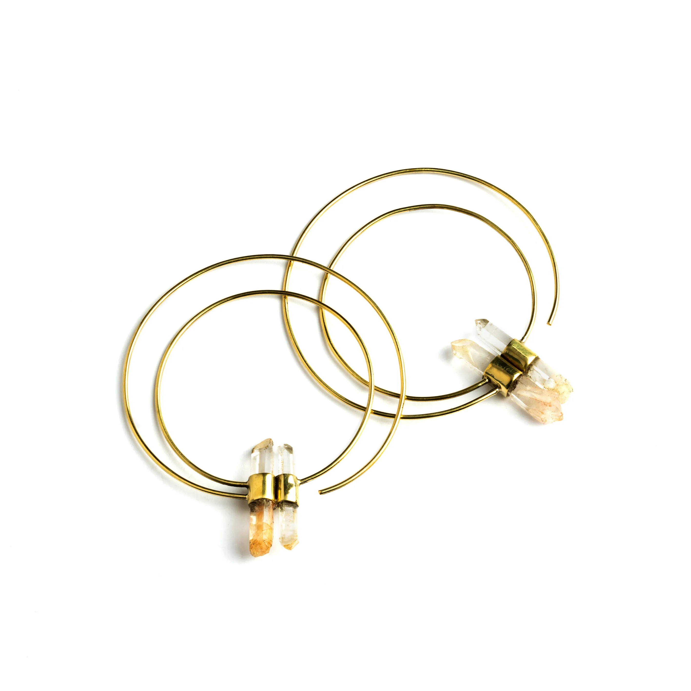 Zen Crystal Double Hoops