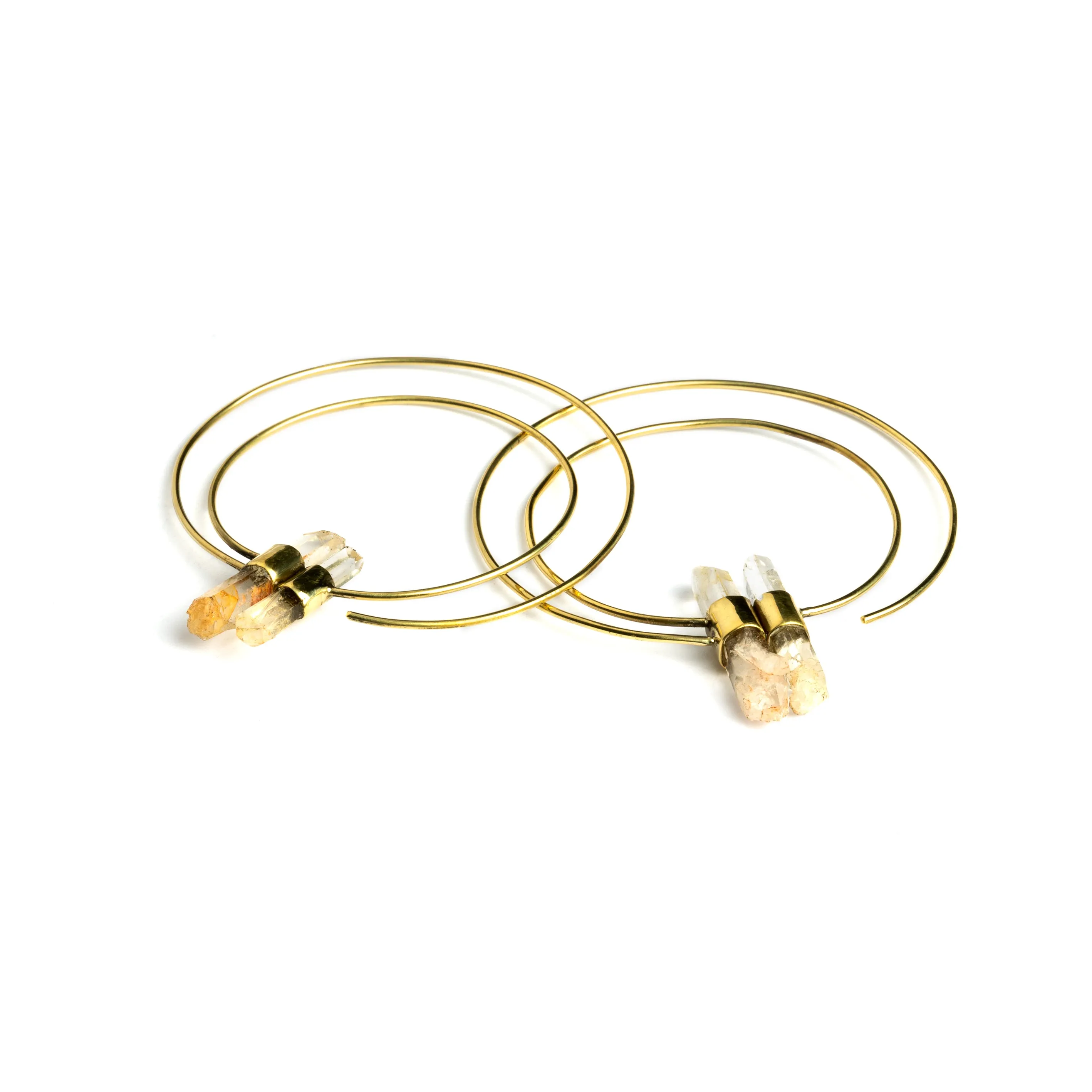 Zen Crystal Double Hoops