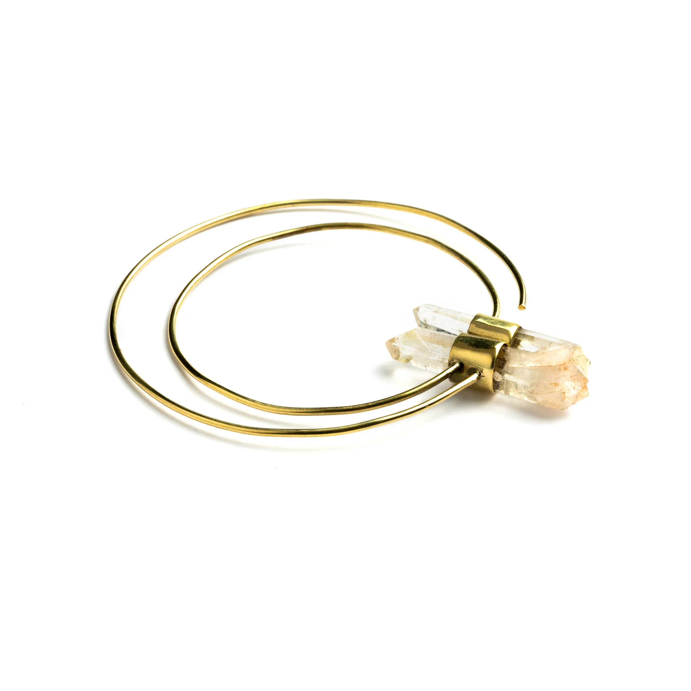 Zen Crystal Double Hoops