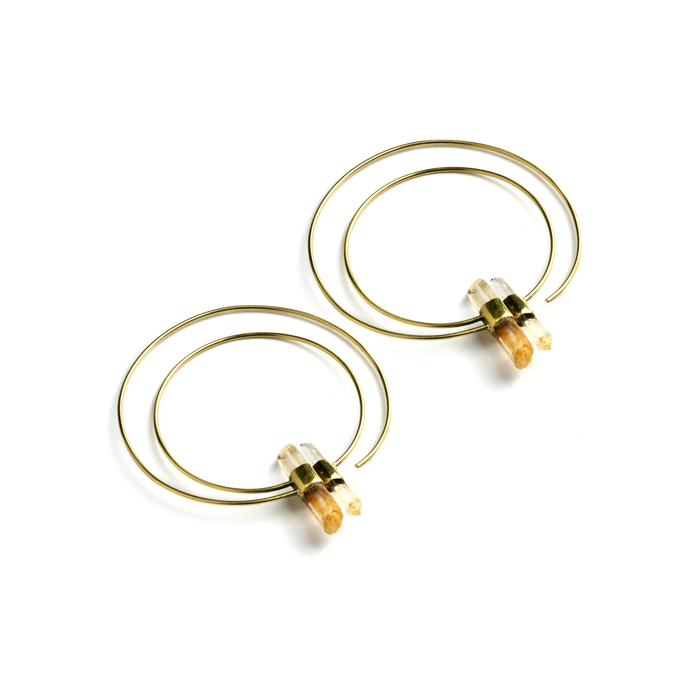 Zen Crystal Double Hoops